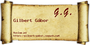 Gilbert Gábor névjegykártya